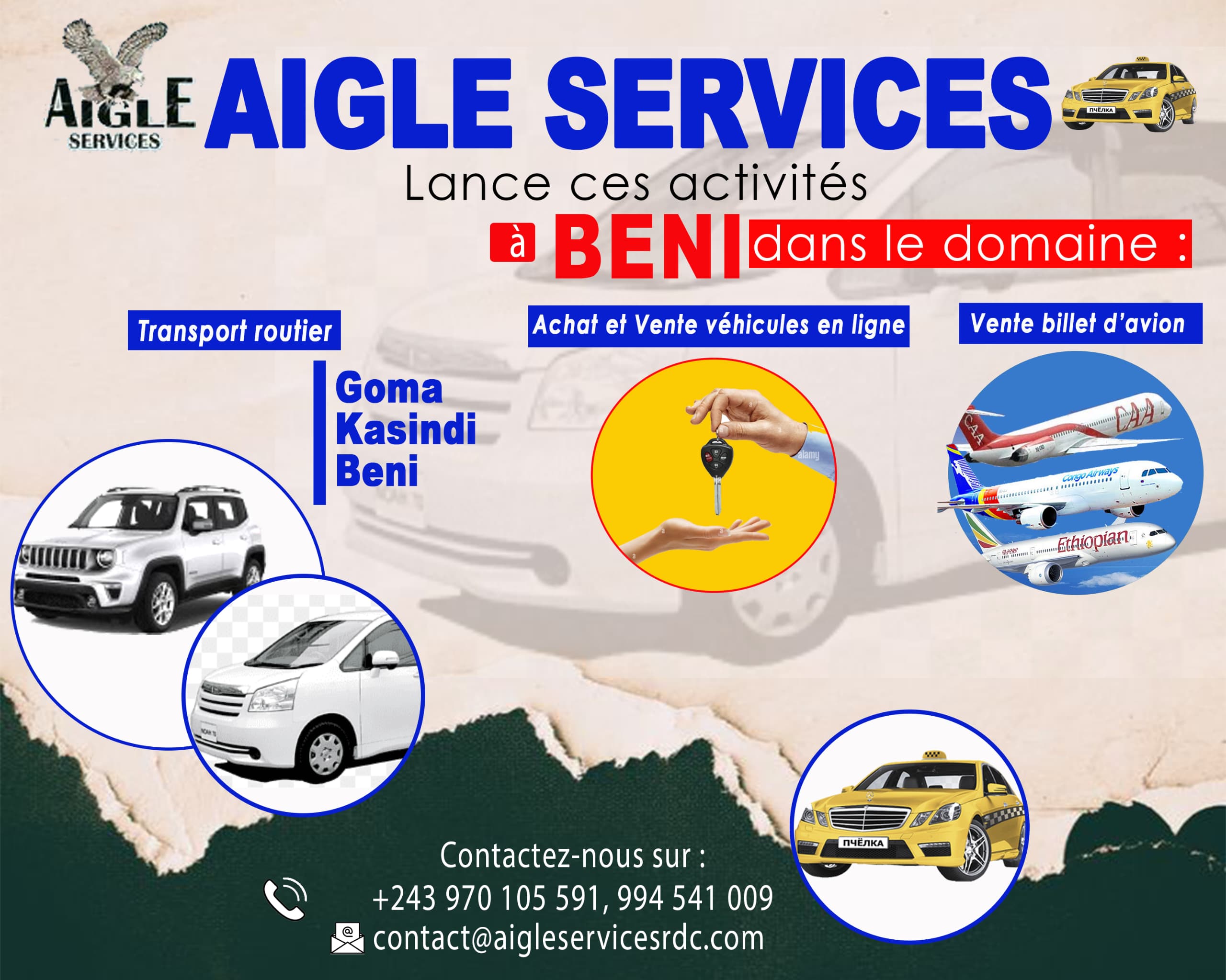 Couverture de Aigle Services s'agrandit : Ouverture officielle d'une nouvelle succursale à Beni !